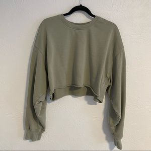 Aritzia TNA Boyfriend Crop, Airy Fleece, Size 3